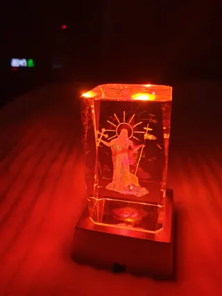 Cristal Grabado Cristo Resucitado Láser