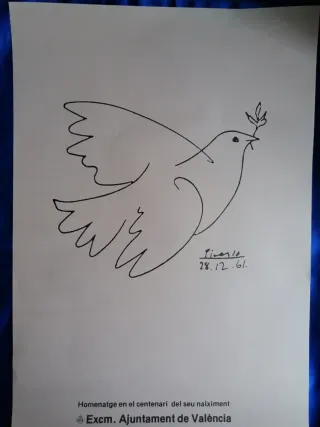PICASSO. PALOMA DE LA PAZ. CARTEL. ORIGINAL 1981