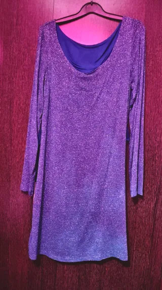 Vestido fiesta brillante verde azulado