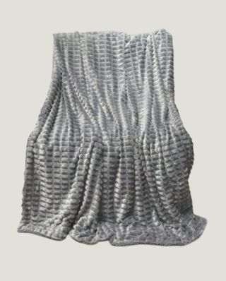 Manta pyramid gris con borreguito