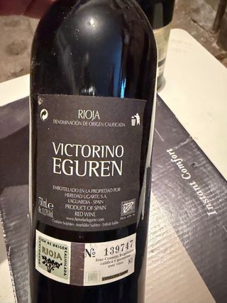 Botella Vino Tinto Victorino Eguren 2005