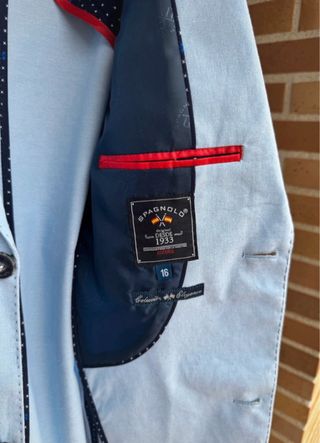 Americana niño azul