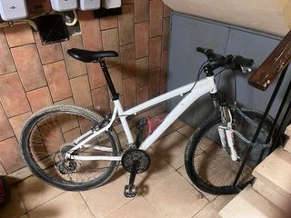 Bicicleta de montaña blanca
