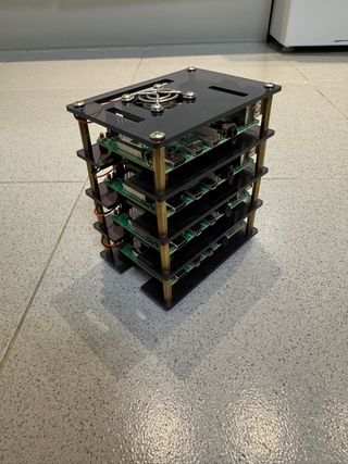 4 Raspberry Pi model 4 2GB + 32GB microSD + Fuente