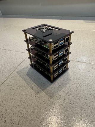 4 Raspberry Pi model 4 2GB + 32GB microSD + Fuente