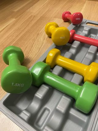 Mancuernas con estuche. De 0,5, 1 y 1,5kg