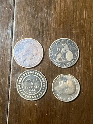 Lote 4 monedas antiguas