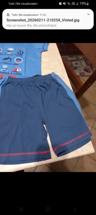 Pigiama corto bambino vela