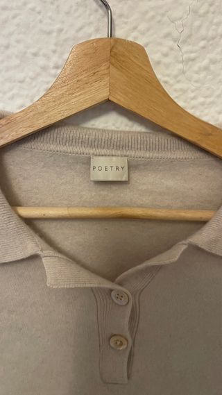 Camiseta POETRY beige talla única