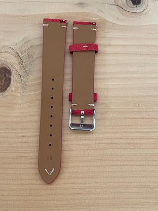 Cinturino Orologio scamosciato Rosso 18 mm