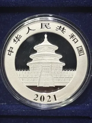 1 Onza Plata Panda 10 Yuan 2021
