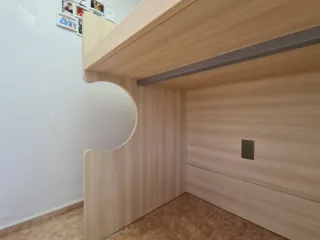 Dormitorio juvenil litera con escritorio y comoda