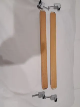 Pack 2 Tiradores Metal/Madera