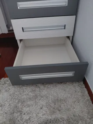 Escritorio modular con cajoneras y baldas