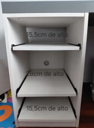 Escritorio modular con cajoneras y baldas