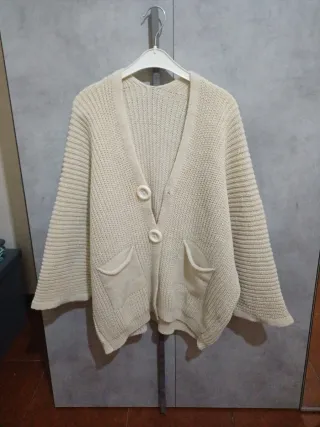 Cardigan donna beige taglia unica