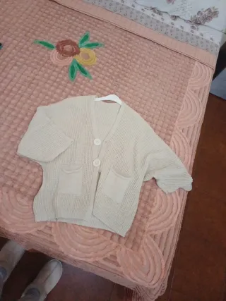 Cardigan donna beige taglia unica