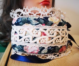 Lolita headdress pizzo floreale Egl old school