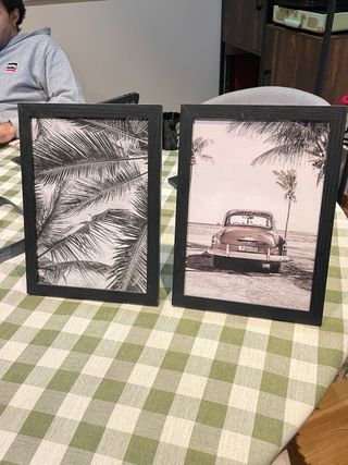 Set 2 Quadri Vintage Auto e Palme