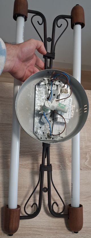 Lámpara de techo forja 2 luces