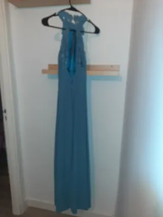 Vestido fiesta largo azul T. 40/42