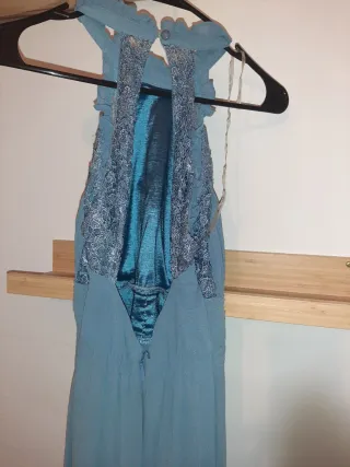 Vestido fiesta largo azul T. 40/42