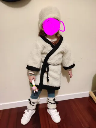 Disfraz pastor lana y marrón oscuro