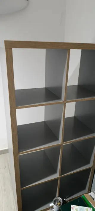 Mueble Estantería Modular Blanco y Madera
