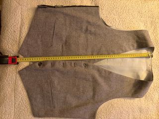 Chaleco de traje gris