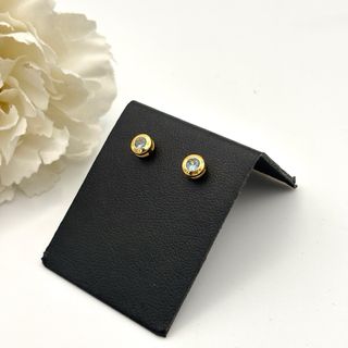 Pendientes de oro 18kt con gema azul