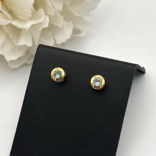 Pendientes de oro 18kt con gema azul