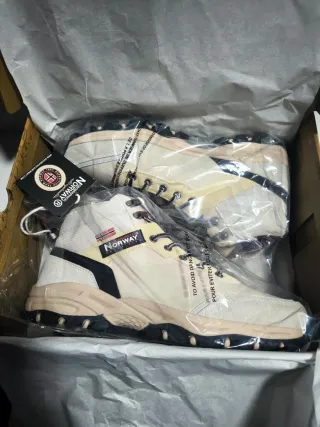 Botas senderismo Geographical Norway beige/blanco