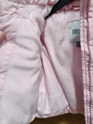 Abrigo rosa bebé 6-12 meses