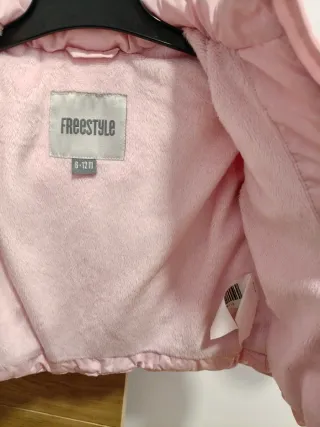 Abrigo rosa bebé 6-12 meses