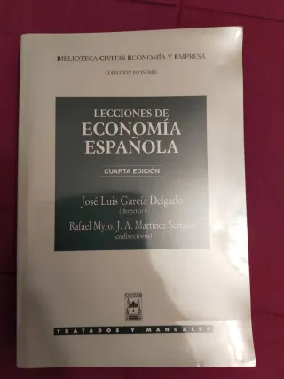 Libro Lecciones de economía española