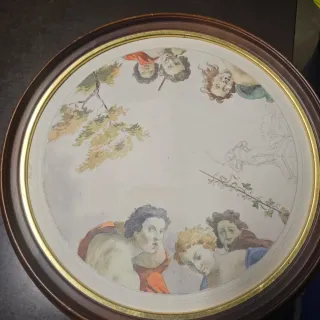 Vassoio rotondo decorato