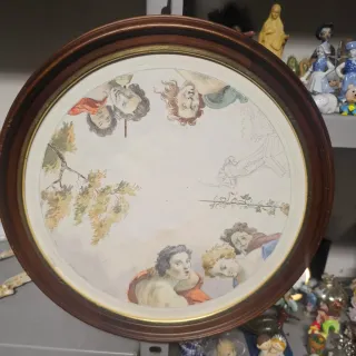 Vassoio rotondo decorato