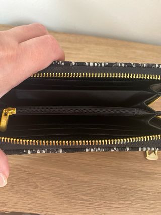 Billetera Mujer Encaje Negro y Blanco