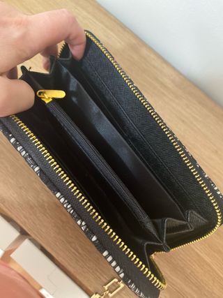 Billetera Mujer Encaje Negro y Blanco