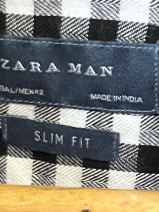Camisa Zara Cuadros Talla M