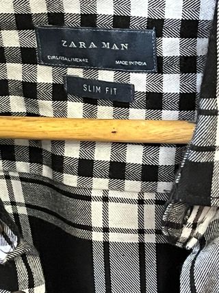 Camisa Zara Cuadros Talla M