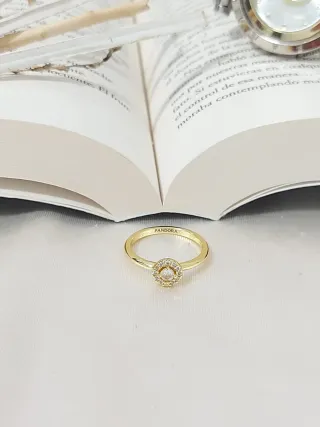 Anillo Pandora Talla 54 Oro Circonitas