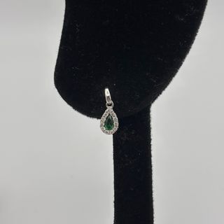 Pendientes de oro 18kt con esmeraldas y circonitas