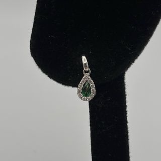 Pendientes de oro 18kt con esmeraldas y circonitas