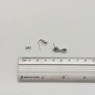 Pendientes de oro 18kt con esmeraldas y circonitas