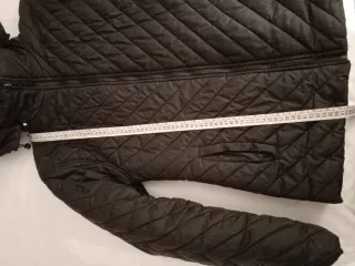 Parka guateada negra mujer