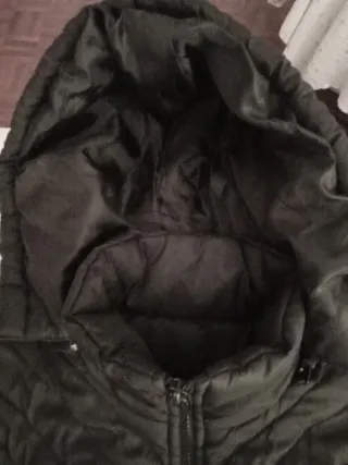 Parka guateada negra mujer