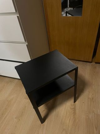 Mesilla de noche negra metal dos