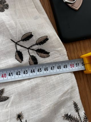 Conjunto Crochet Negro y Falda Estampada Talla XL