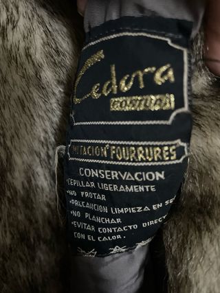 Abrigo pelo sintético vintage